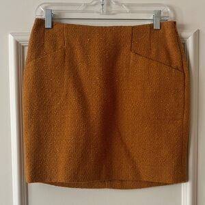 Banana Republic Women's Gold Yellow Tweed Mini Skirt